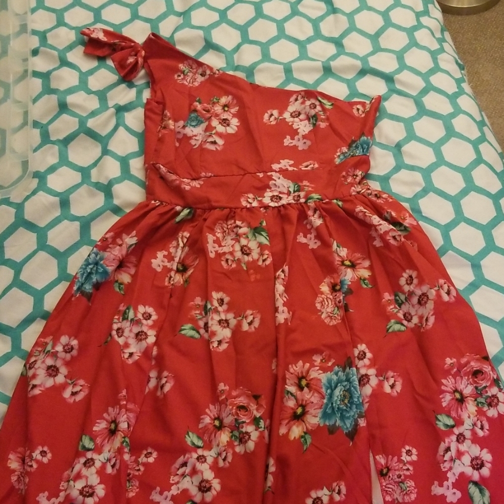 Red floral Maxi Dress